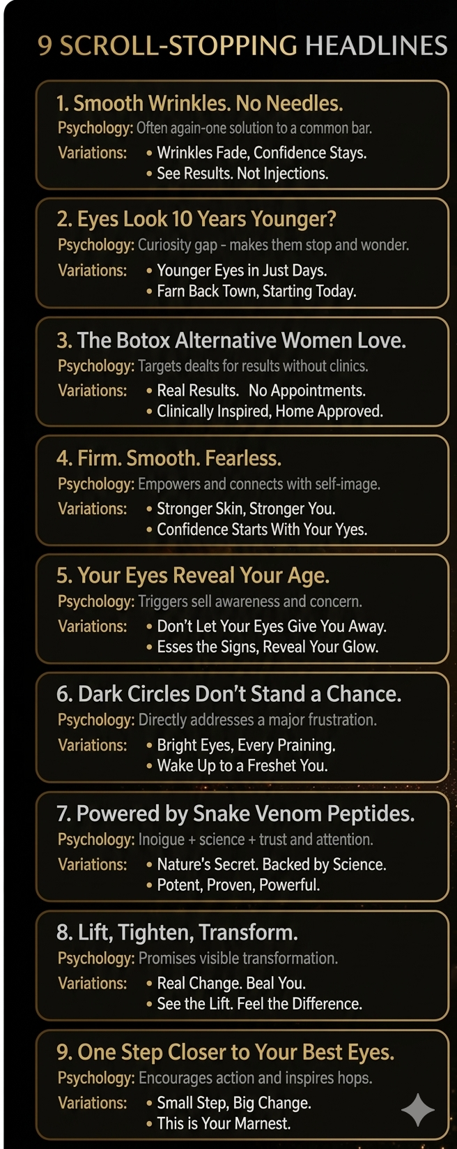 Snake Venom Peptide Eye Cream Moisturizing And Lightening Skin Care Product