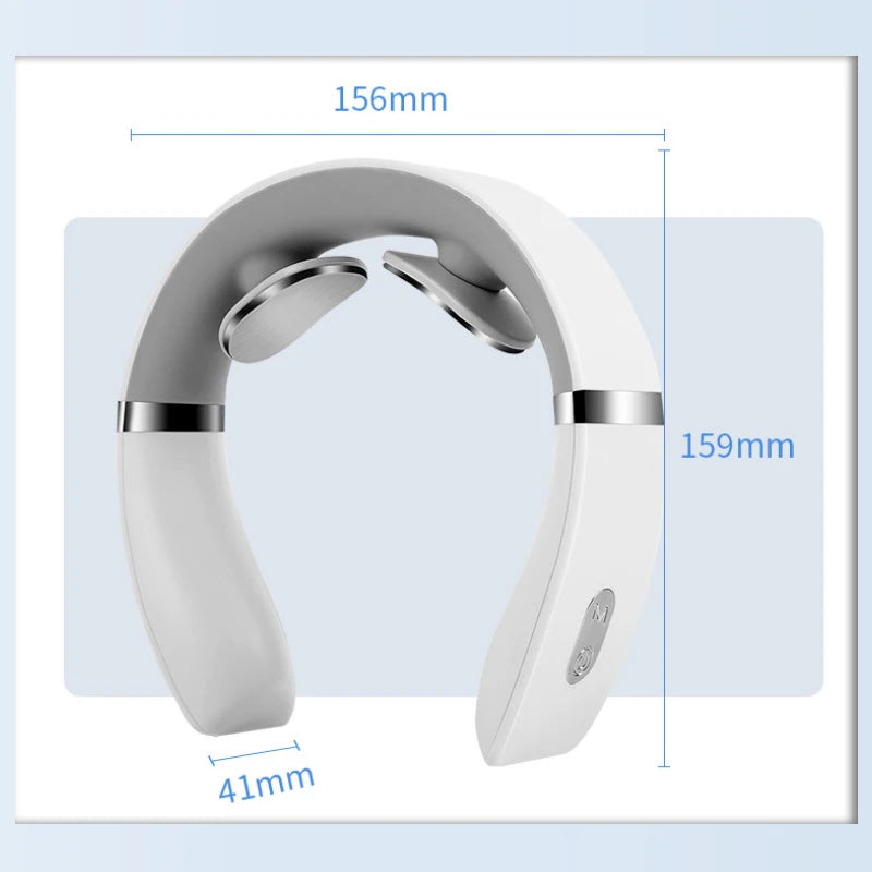 Electric Neck Shoulder Pulse Massager Kneading TENS Magnetic Pulse Heating Cervical Vertebra Relax Pain Relief Massage