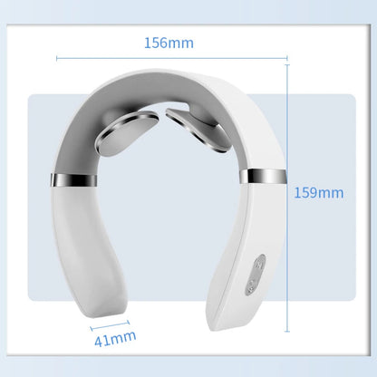 Electric Neck Shoulder Pulse Massager Kneading TENS Magnetic Pulse Heating Cervical Vertebra Relax Pain Relief Massage